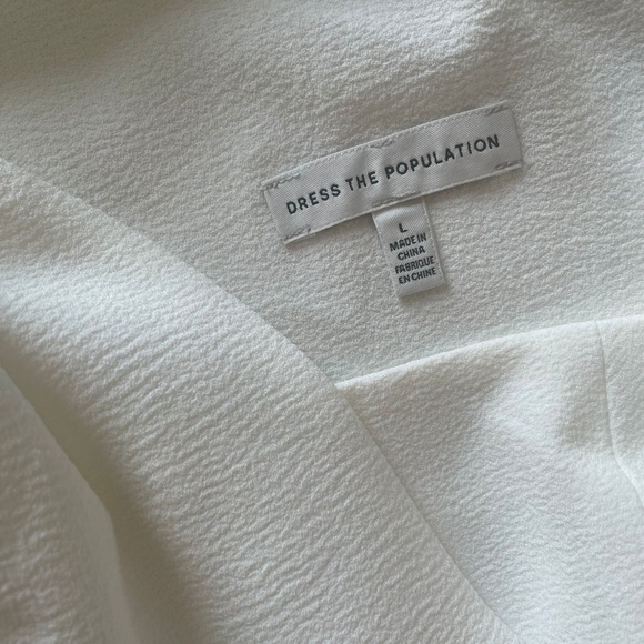 Dress The Population White Off Shoulder Dress - Picture 2 of 5
